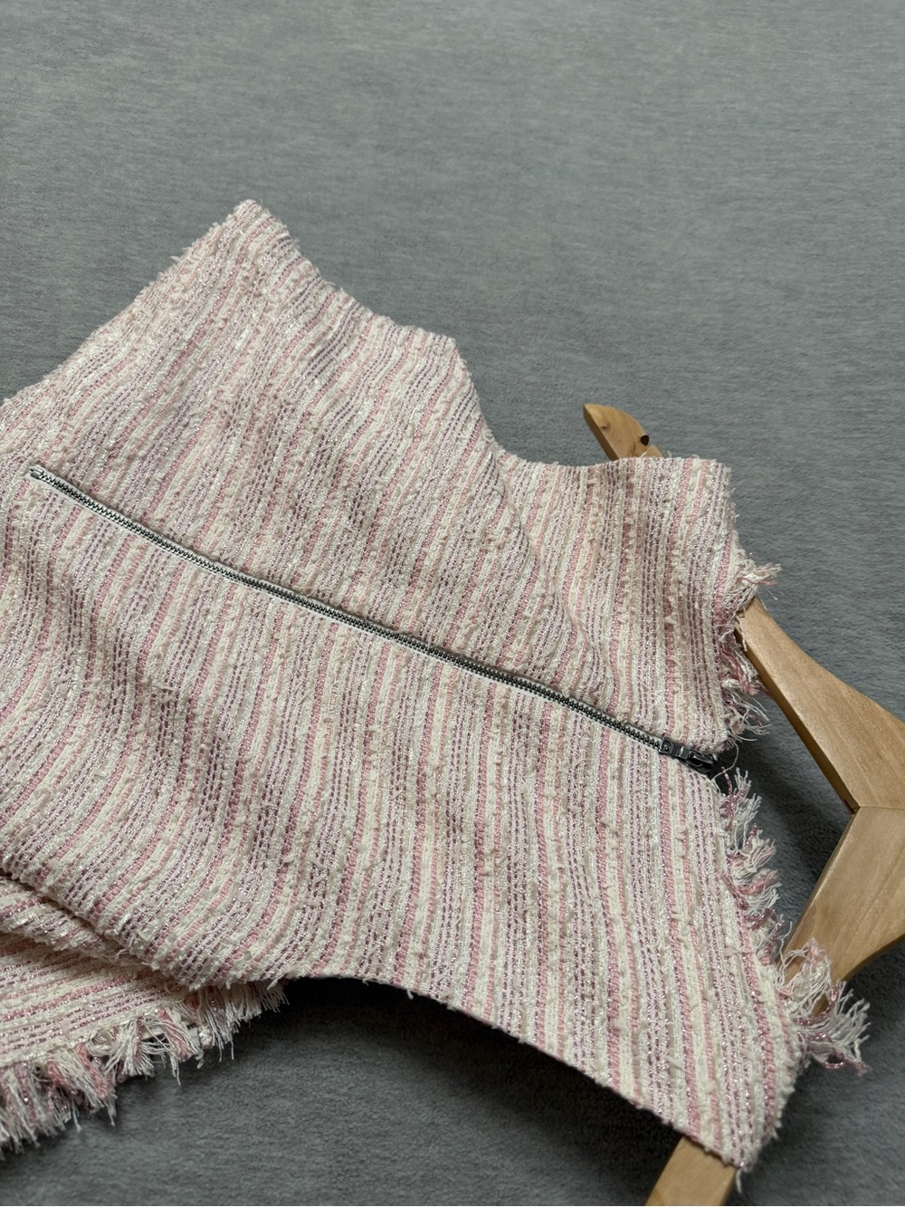 Alice + Olivia sz XS Ruby tweed pink dress Fringe - Picture 8 of 8